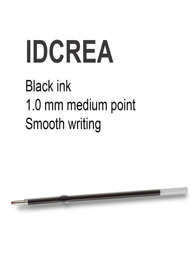 Idcrea Ballpoint Pen Refills, Retractable, Length107 mm, Black Ink, 1.0 mm Medium Point, 100 Pack - Image 3