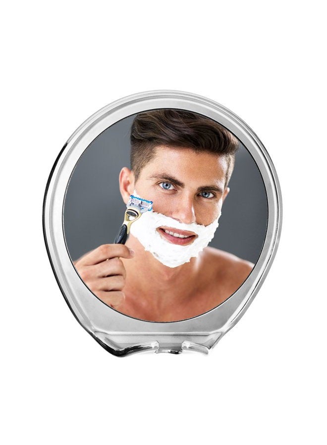 JiBen Fogless Shower Mirror with Power Locking Suction Cup, Built-in Razor Hook and 360 Degree Rotating Adjustable Arm, Personal Fog Free Bathroom Shaving Mirror (Chrome) - Image 2