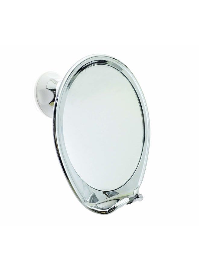 JiBen Fogless Shower Mirror with Power Locking Suction Cup, Built-in Razor Hook and 360 Degree Rotating Adjustable Arm, Personal Fog Free Bathroom Shaving Mirror (Chrome) - Image 1