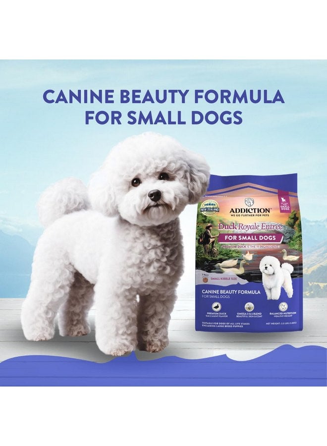 Addiction Duck Royale Entrée Premium Small Breed Dry Dog Food - Ideal for Puppies, Adults & Seniors - Grain-Free/Gluten-Free Kibbles for Small Dogs - 3.lb Bag Crafted in New Zealand - Image 2