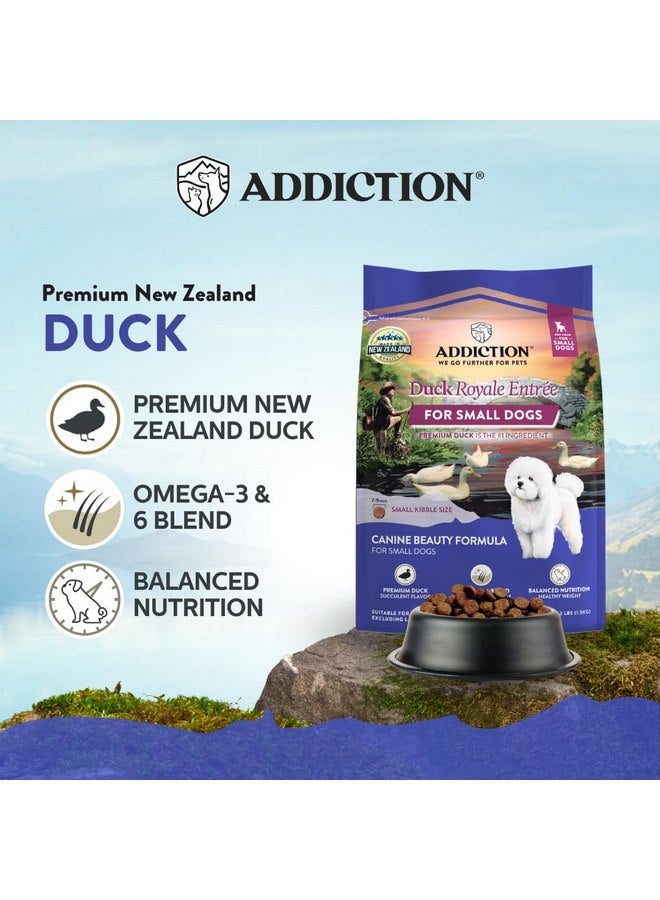 Addiction Duck Royale Entrée Premium Small Breed Dry Dog Food - Ideal for Puppies, Adults & Seniors - Grain-Free/Gluten-Free Kibbles for Small Dogs - 3.lb Bag Crafted in New Zealand - Image 3