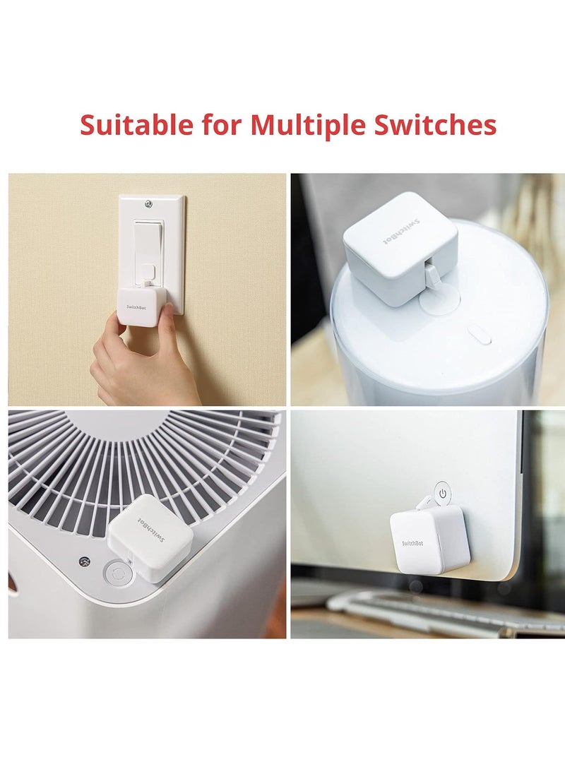 SwitchBot SwitchBot smart switch button pusher bluetooth for rocker switch one way button automatic light switch timer and APP control works with alexa when paired with SwitchBot hub white  - Image 2
