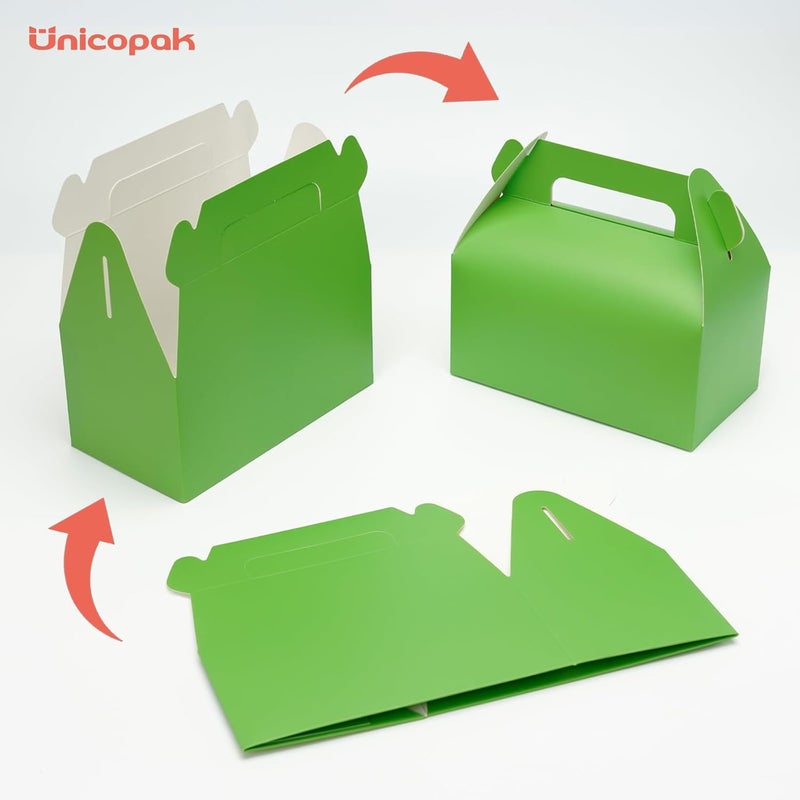 UnicoPak 30 Pack Green Gable Treat Boxes Party Favor Goodie Bag Boxes for Candy Treats Snacks Cookie Toys for Birthday Party Special Events, 6.5x3.5x3.5 Inches - Image 3