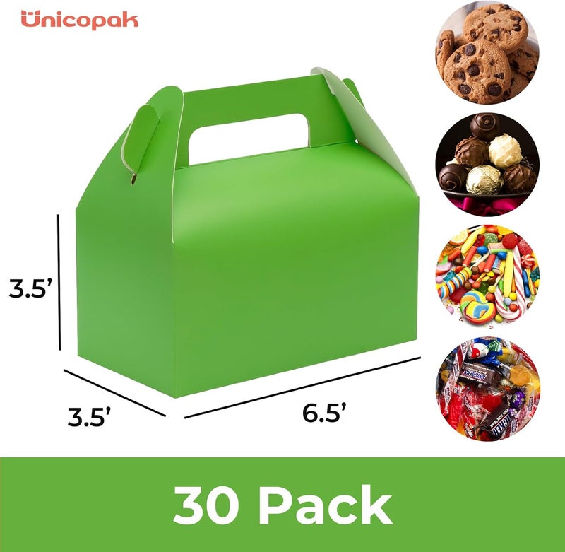 UnicoPak 30 Pack Green Gable Treat Boxes Party Favor Goodie Bag Boxes for Candy Treats Snacks Cookie Toys for Birthday Party Special Events, 6.5x3.5x3.5 Inches - Image 2