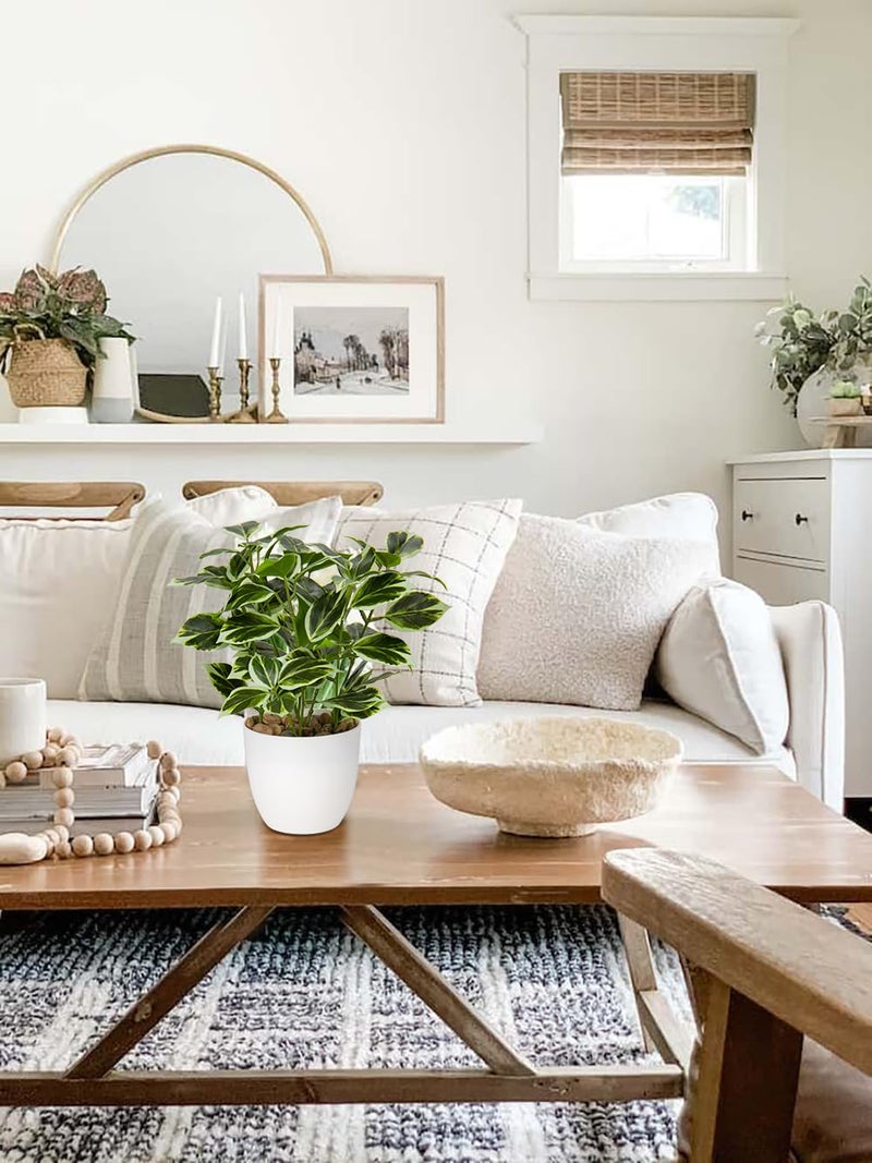 Briful Fake Plants Artificial Greenery Potted Faux Lifelike Plant for Farmhouse Home Garden Party Decoration - Image 5