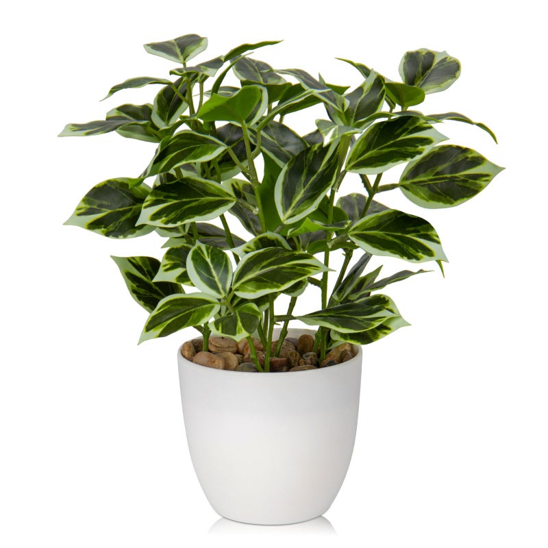Briful Fake Plants Artificial Greenery Potted Faux Lifelike Plant for Farmhouse Home Garden Party Decoration - Image 1