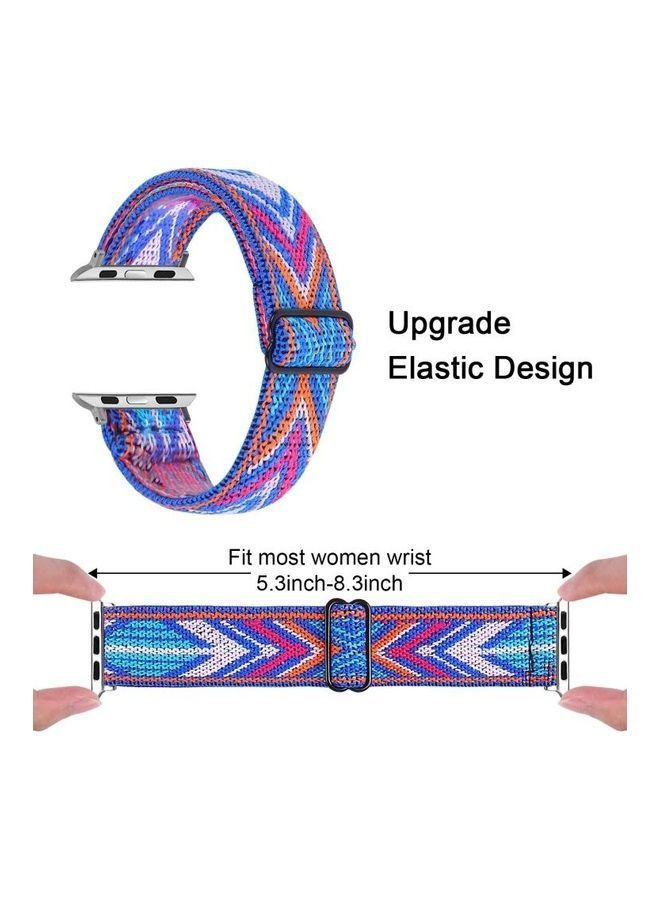 نيبمينينت سوار مطاطي لساعة أبل ووتش سيريس 7 مقاس 41 مم، وسيريس 6/SE /5 /4 40 3 /2 /1 38 مم متعدد الألوان - Image 3
