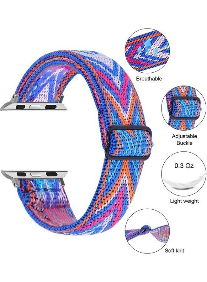 نيبمينينت سوار مطاطي لساعة أبل ووتش سيريس 7 مقاس 41 مم، وسيريس 6/SE /5 /4 40 3 /2 /1 38 مم متعدد الألوان - Image 4