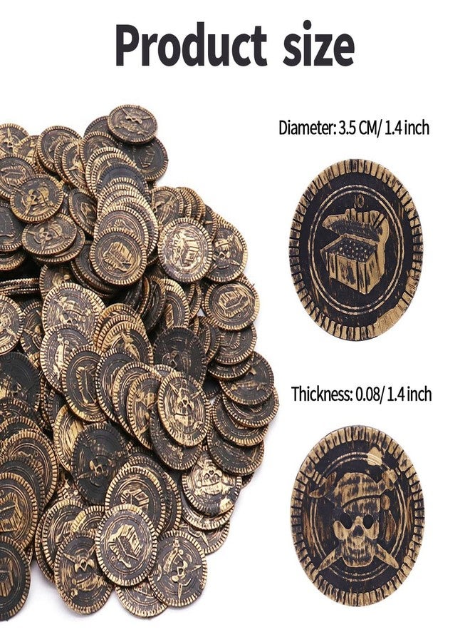 Geodurn 100 Pieces Plastic Pirate Gold Coins Set, Brown - Play Treasure Gold Coins for Pirate Themed Party, St. Patrick's Day, Treasure Hunt Game, Halloween and Christmas Decorations… - Image 3