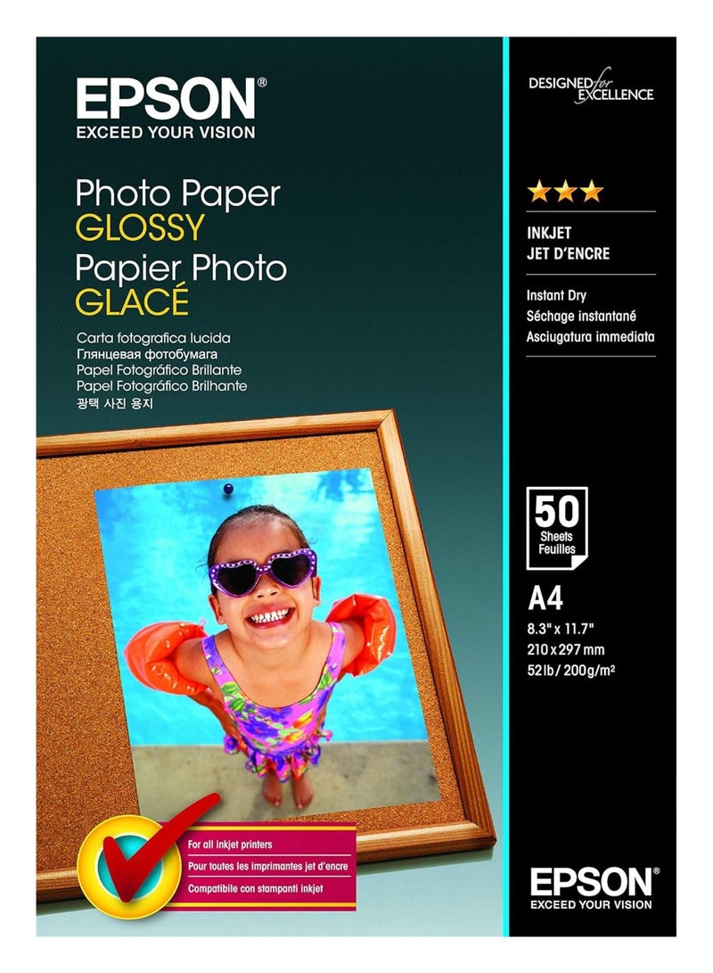 EPSON Photo Paper Glossy A4 50 sheets - Image 1