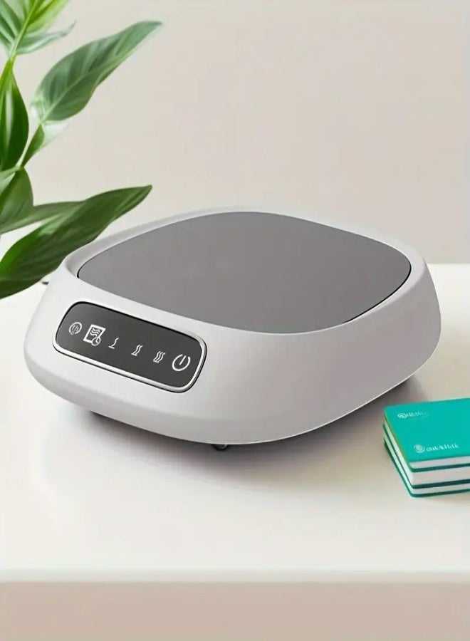 AROAQ Smart Thermostatic Touchscreen Warmer with 3-Speed Adjustment, USB-Powered Desktop Cup Holder for Office & Home Use, Black Modern Design with Icons for Easy Operation, Coffee Cup Warmer, Office Beverage Station, Sleek Modern Appliance - WHITE - Image 1