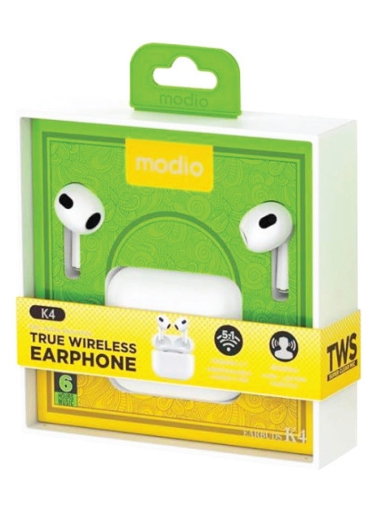 Modio K4 Wireless Earbuds Noice Cancelation Bluetooth Headphone - Image 3