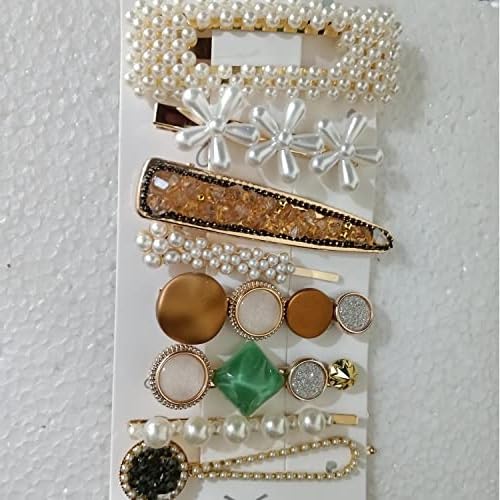 SYGA Women and girls Contrast Color Metal Pearl Hair Clip Set Side Bear Clip Korean Version Bangs Clip Ins Hair Accessories fairy clip - Image 5
