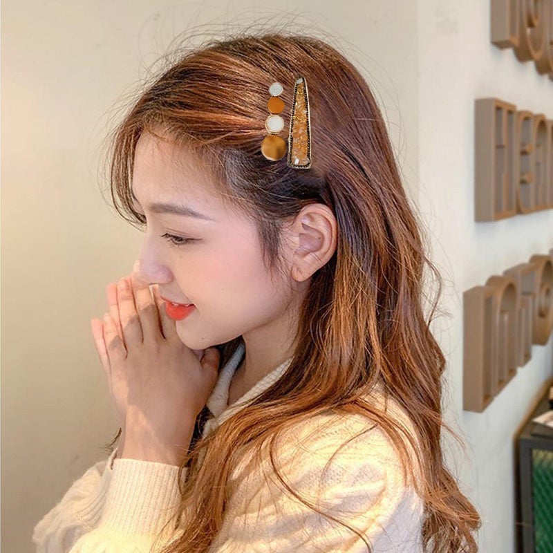 SYGA Women and girls Contrast Color Metal Pearl Hair Clip Set Side Bear Clip Korean Version Bangs Clip Ins Hair Accessories fairy clip - Image 4
