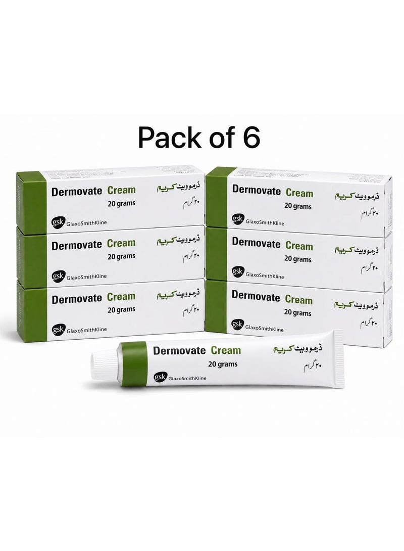 gsk Dermovate Cream 20g Pack of 6 - Image 1