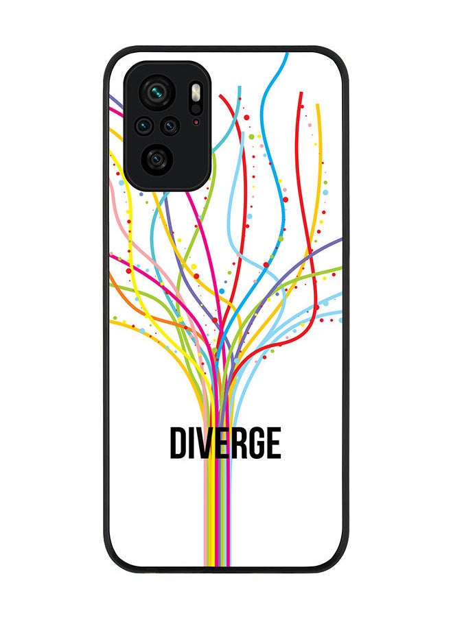 Stylizedd Rugged Black edge case for Redmi Note 10S/Redmi Note 10 4G Slim fit Soft Case Flexible Rubber Edges Anti Drop TPU Gel Thin Cover - Diverge (White)  - Image 1