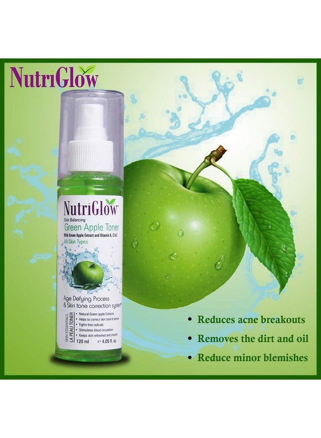 NutriGlow Combo of Skin Balancing Green Apple Toner (120ml), Aloe Vera Moisturizing Massage Gel For All Skin Types (100 G) Pack of 2(Toner + Aloe Vera Gel) 1x120ml + 1x100gm, 120 ml (Pack of 2) combo - Image 5