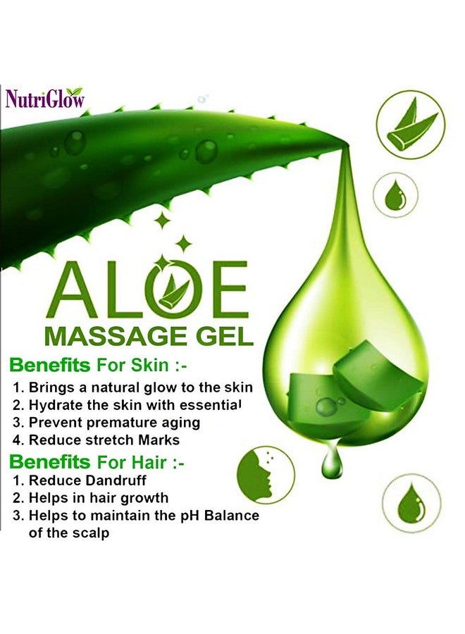 NutriGlow Combo of Skin Balancing Green Apple Toner (120ml), Aloe Vera Moisturizing Massage Gel For All Skin Types (100 G) Pack of 2(Toner + Aloe Vera Gel) 1x120ml + 1x100gm, 120 ml (Pack of 2) combo - Image 3