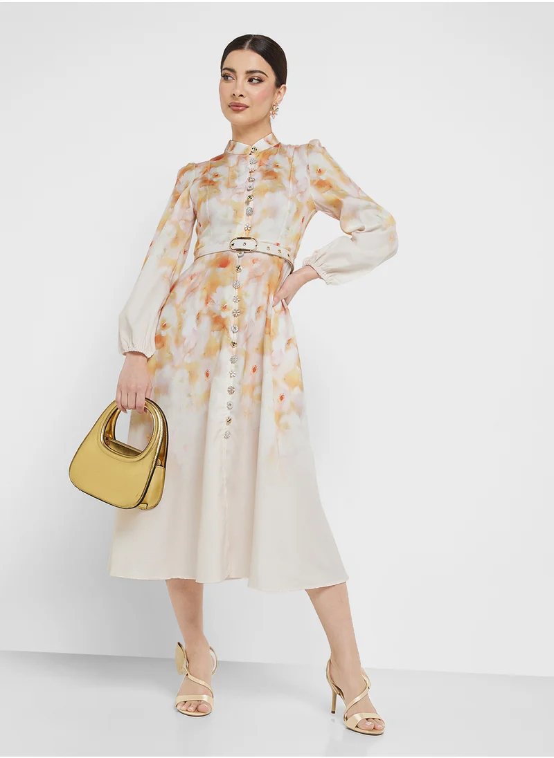 Khizana Printed A-line Dress