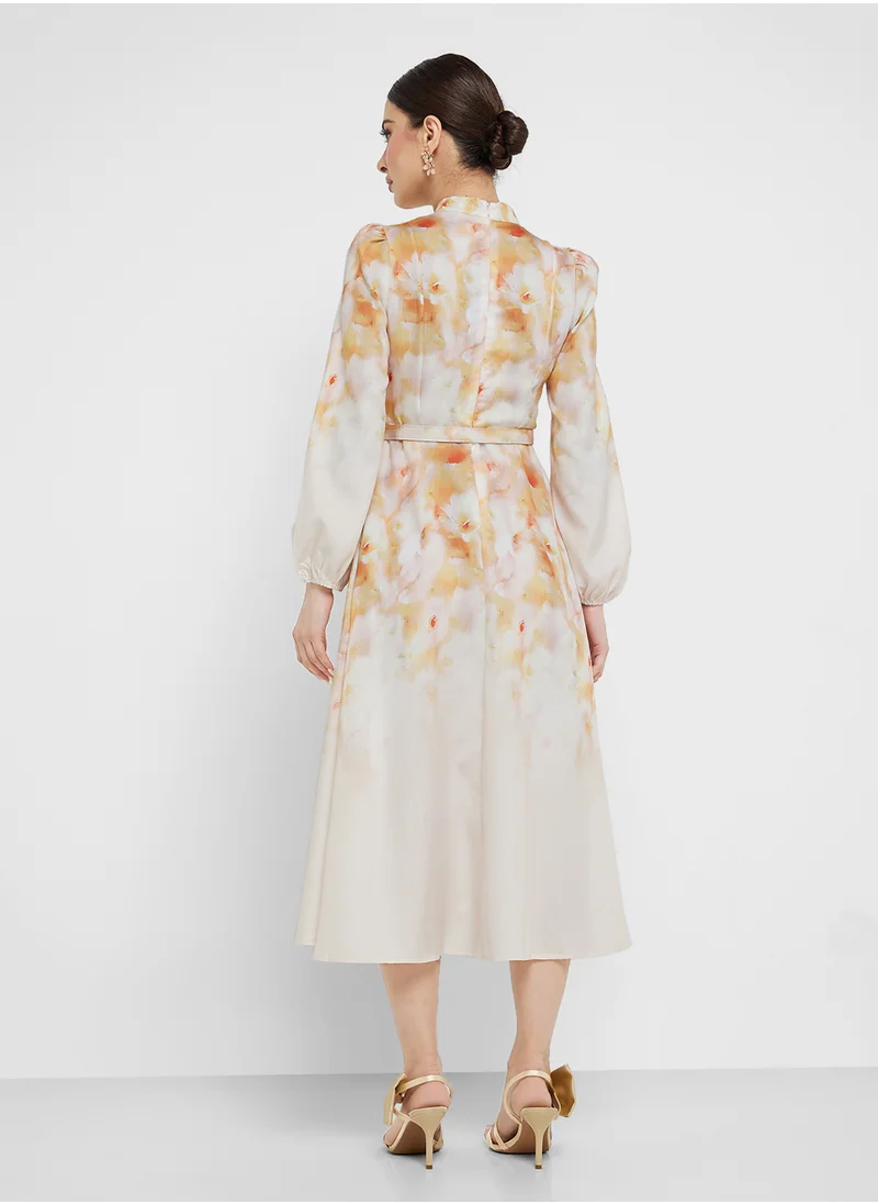Khizana Printed A-line Dress