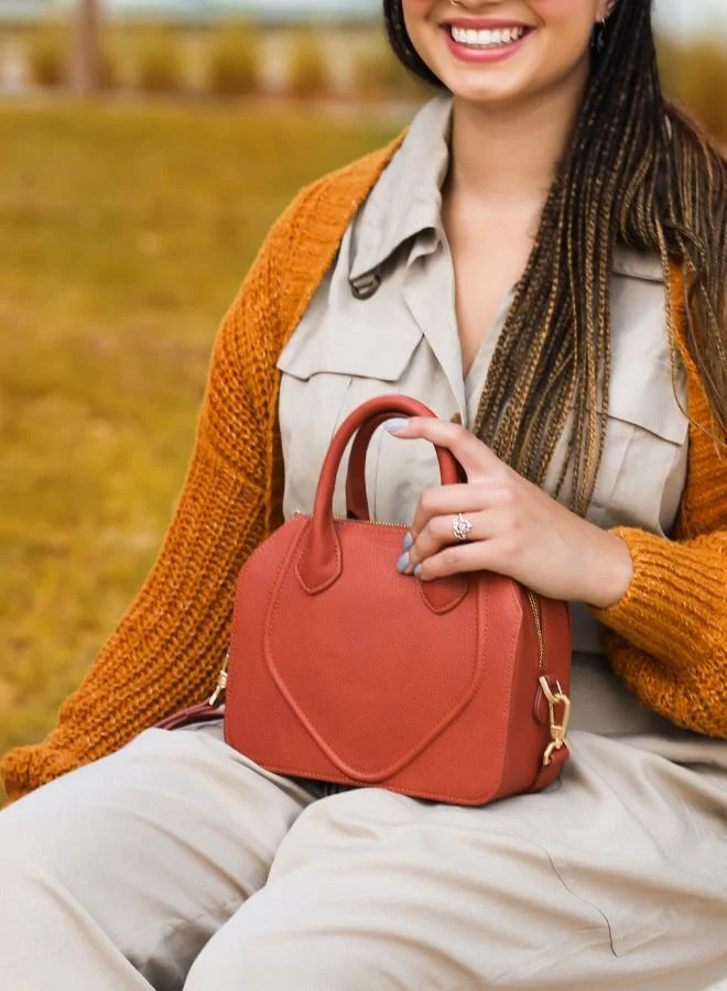 Veganologie Gemma Crossbody Bag in Brown Made from 11 Recycled Bottles