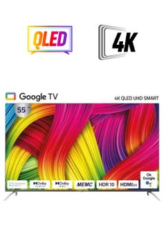 GENERAL SUPREME General Supreme 55 inch QLED Smart Google TV, 4K-UHD, (HDR) (Dolby Audio), 