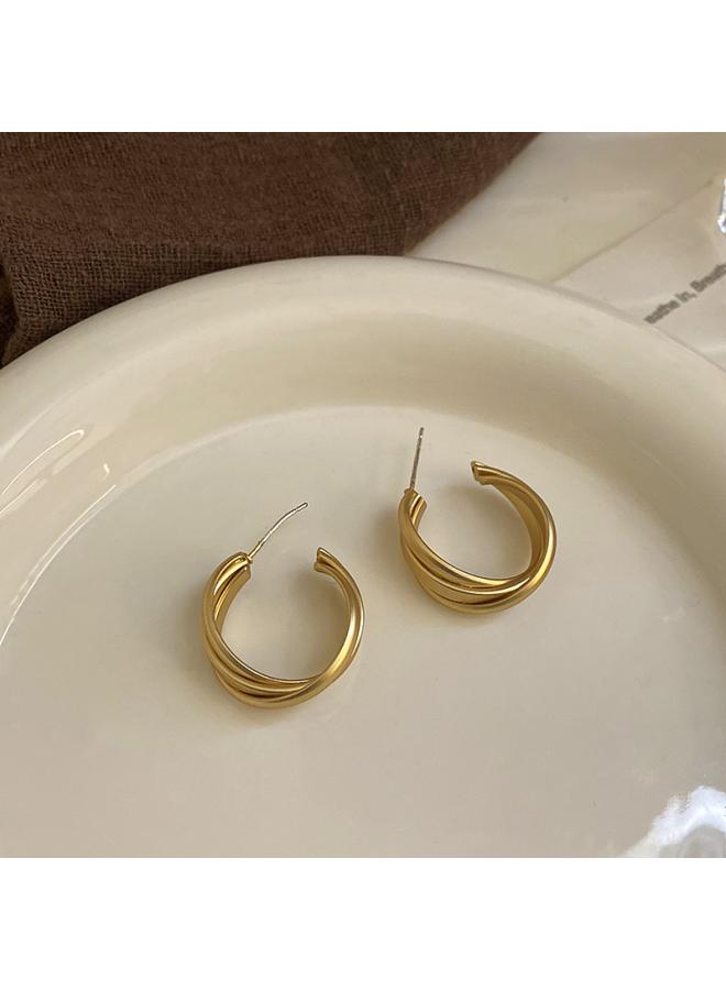 Silver Needle European And American Exaggerated Lovely Earrings Light Luxury High-grade Niche Earrings Fashion Metal Temperament Earrings For Women 