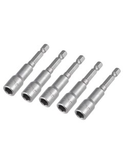 uptodateproducts uptodateproducts 5 Pcs 14 QuickChange Hex Shank 8mm Magnetic Nut Setter Driver Drill Bit 65mm Length Metric  - Image 1