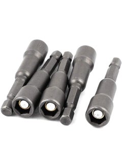 uptodateproducts uptodateproducts 5 Pcs 14 QuickChange Hex Shank 8mm Magnetic Nut Setter Driver Drill Bit 65mm Length Metric  - Image 2