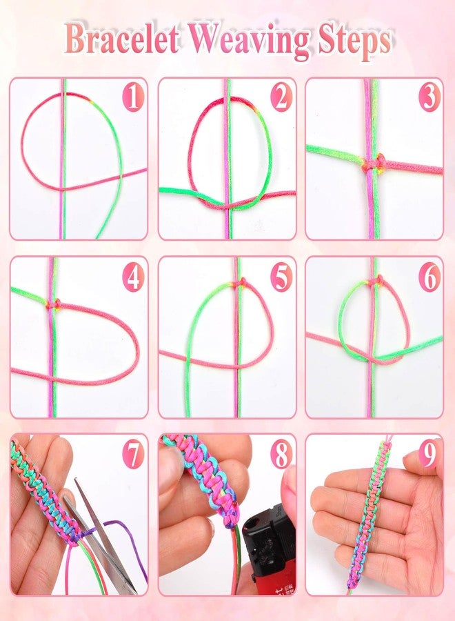 انزيوس خيط نايلون بألوان قوس قزح من أنيزوس، خيط نايلون للحرف اليدوية، خيط ساتان حريري ناعم، خيط خرز للأساور المضفرة، والقلائد، وسلاسل المفاتيح، والحبال، وحقائب الرباط، والأعمال اليدوية، والخياطة - Image 3