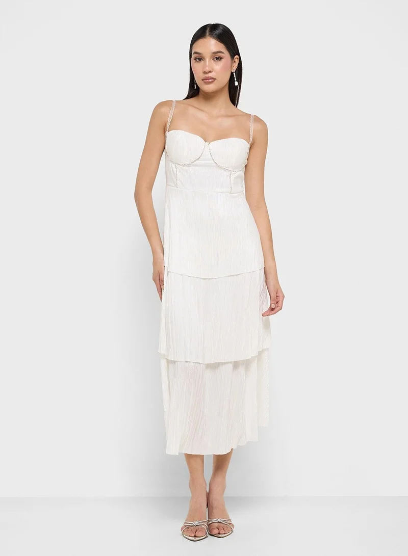 Ginger Boutique  Tiered White Dress for Women | Best Price UAE