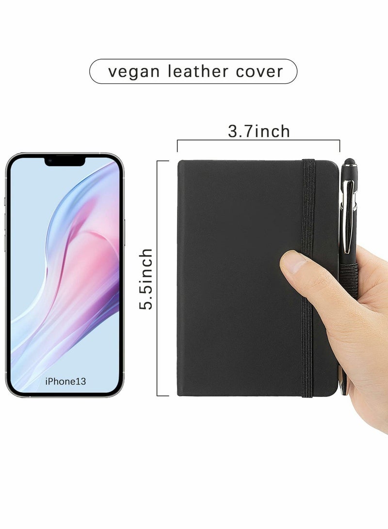 Pocket Notebook, 2 Pack Small Notebook with Pen, A6 Size Journal Hardcover Notebook - Image 2