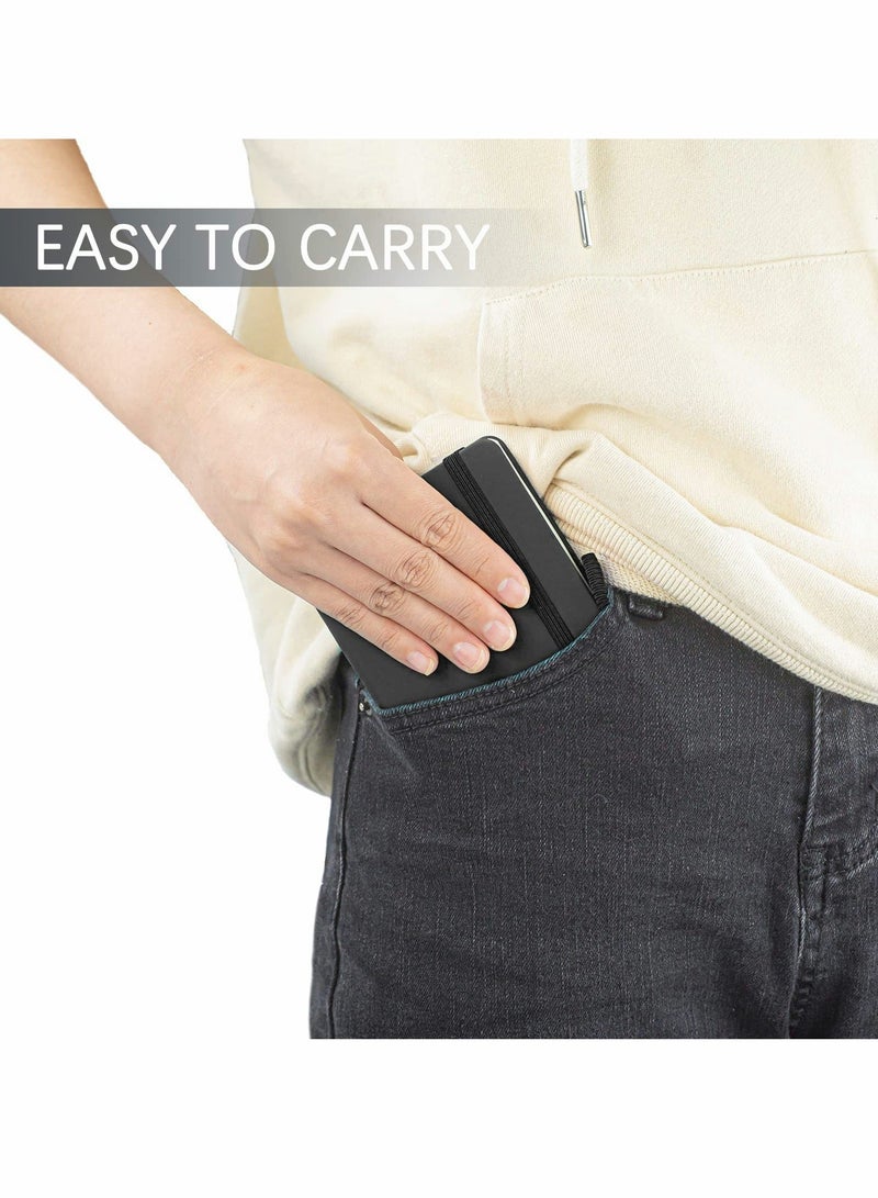 Pocket Notebook, 2 Pack Small Notebook with Pen, A6 Size Journal Hardcover Notebook - Image 4