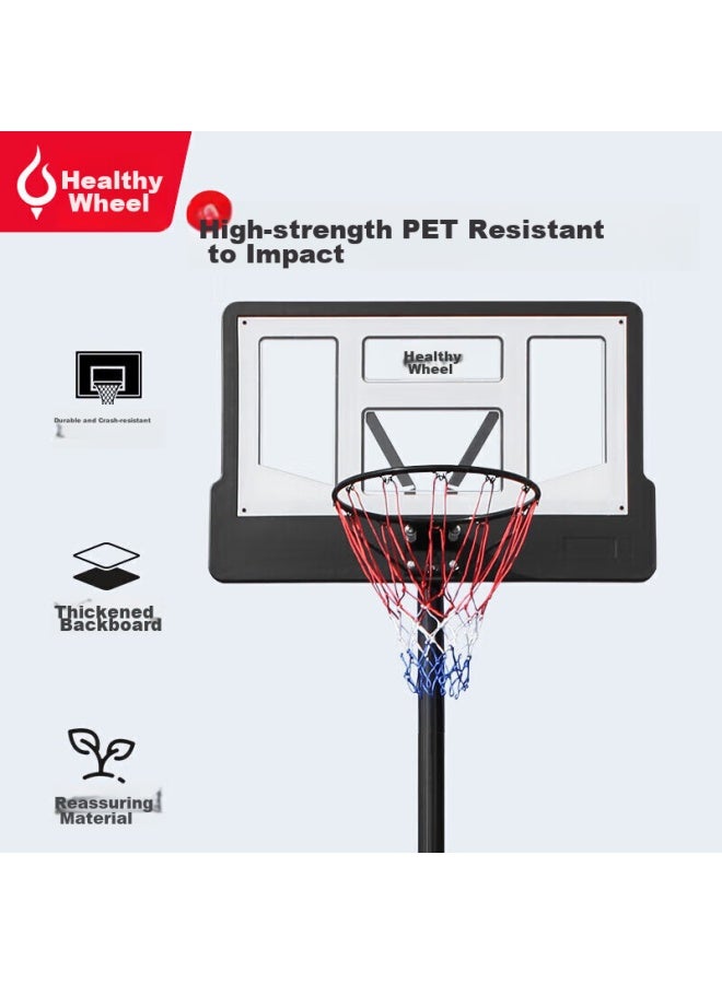 Jeeanlean Children's Home Basketball Hoop, Outdoor Indoor Portable Adjustable Height Shooting Basket, New Year Gift - Image 2