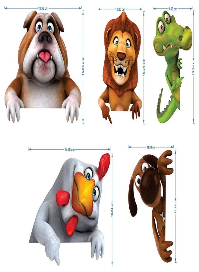 Walltech Combo Pack of Wall Stickers Baby Panda (Covering Area 120 x 95 cms) with Animals (Set of -5) Switch Board Sticker - Image 4