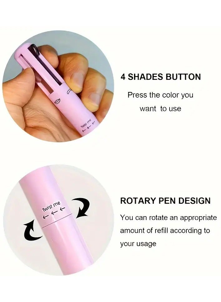 DubaiGallery 4-in-1 Makeup Pen, Multi-Function Travel Touch Up Pen, Eye Liner, Brow Liner, Lip Liner, & Highlighter Pen - Image 3