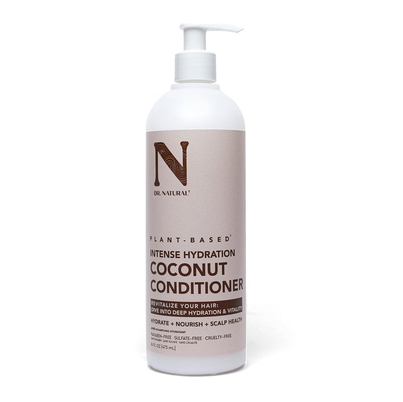 Dr. Natural Dr Natural Conditioner Coconut Oil 16 oz  Hair Conditioner for All Hair Types  Promotes Hair Growth and Scalp Health  Conditioner for Frizzy Dry Hair  Infused with Green Tea and Kelp Extract 