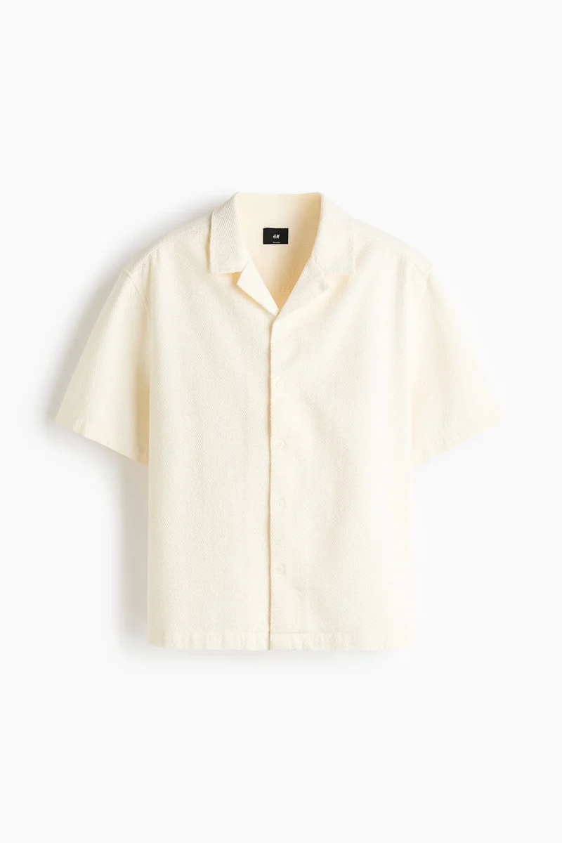 H&M Relaxed Fit Waffled resort shirt