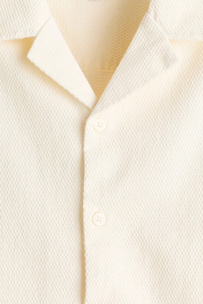 H&M Relaxed Fit Waffled resort shirt