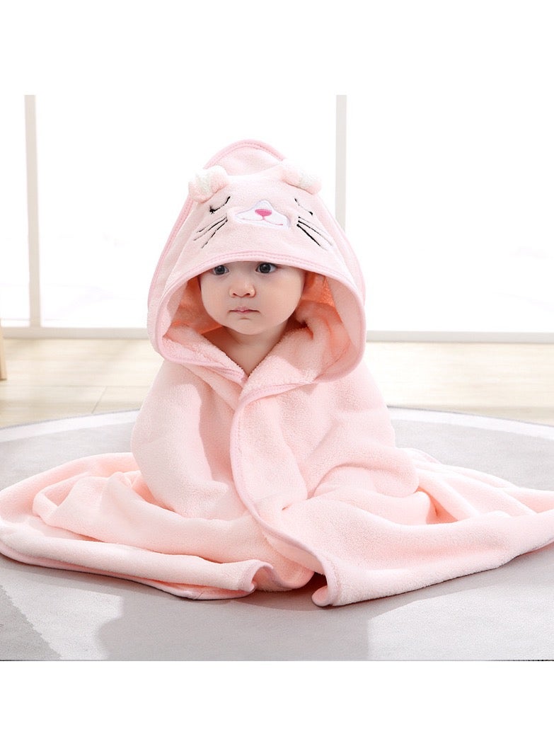 Baby Hooded Towel, Bath towel blanket, made of bamboo Soft Quick Absorbing Cape for Kids, newborn shower bathrobe,  for infant  baby and children 0-3year - Image 1