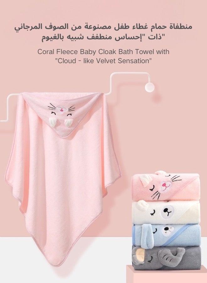 Baby Hooded Towel, Bath towel blanket, made of bamboo Soft Quick Absorbing Cape for Kids, newborn shower bathrobe,  for infant  baby and children 0-3year - Image 5