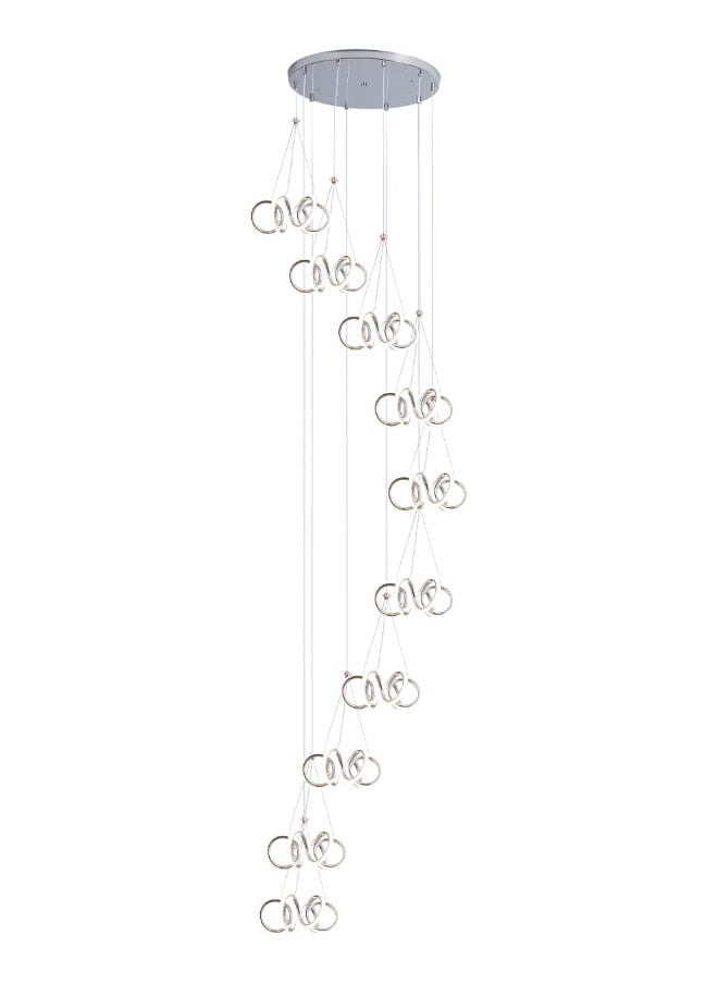 Best Power Modern LED 10 Lights Chandelier 6891-10 with 3 Lighting Levels, 250 cm Adjustable Length, 483W Power – Elegant Ceiling Light for Living Room, Dining Room, or Bedrooms  - Image 2