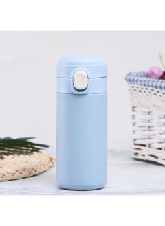Thoraya Insulated Bottle Pop Up Lid 420ml Mini Cute Double Layer Vacuum Portable Stainless Steel Insulated Water Cup for Daily Use Gift Office Blue  - Image 5