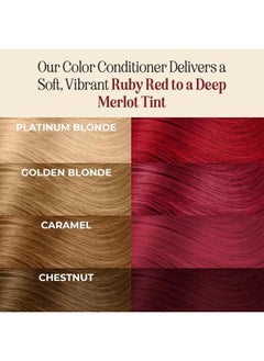 INH Semi Permanent Hair Color | Color Depositing Conditioner | Ruby Red Hair Dye | No Bleach & No Peroxide Temporary Tint for Women & Men | Vegan, Ammonia Free, & Sulfate Free | Ready to Use, 6oz  - Image 3