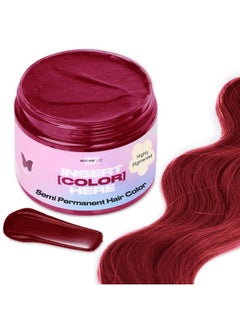 INH Semi Permanent Hair Color | Color Depositing Conditioner | Ruby Red Hair Dye | No Bleach & No Peroxide Temporary Tint for Women & Men | Vegan, Ammonia Free, & Sulfate Free | Ready to Use, 6oz  - Image 1