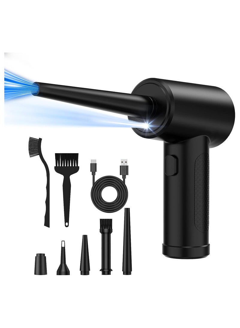 General - Compressed air duster, cordless electric duster with LED light for laptop keyboards to clean pet dander instead of compressed air canisters - Image 1