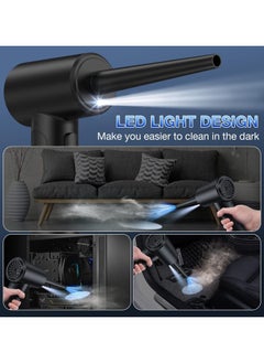 General Compressed air duster, cordless electric duster with LED light for laptop keyboards to clean pet dander instead of compressed air canisters  - Image 5