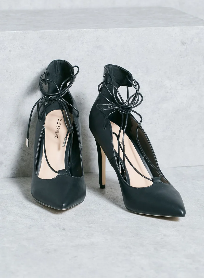 CALL IT SPRING Covered Ghillie Pointed Toe Pumps