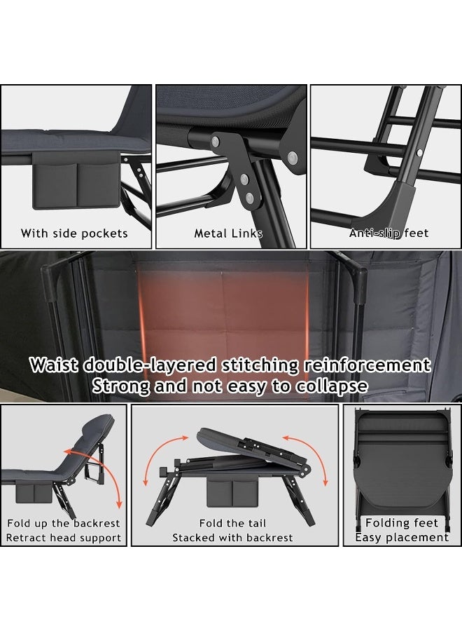 Generic Zero Gravity Chair Indoor and Outdoor Footrest Cushion & Headrest Extra Large with Extra Rest Wrench Foldable Recliner Chair  - Image 5