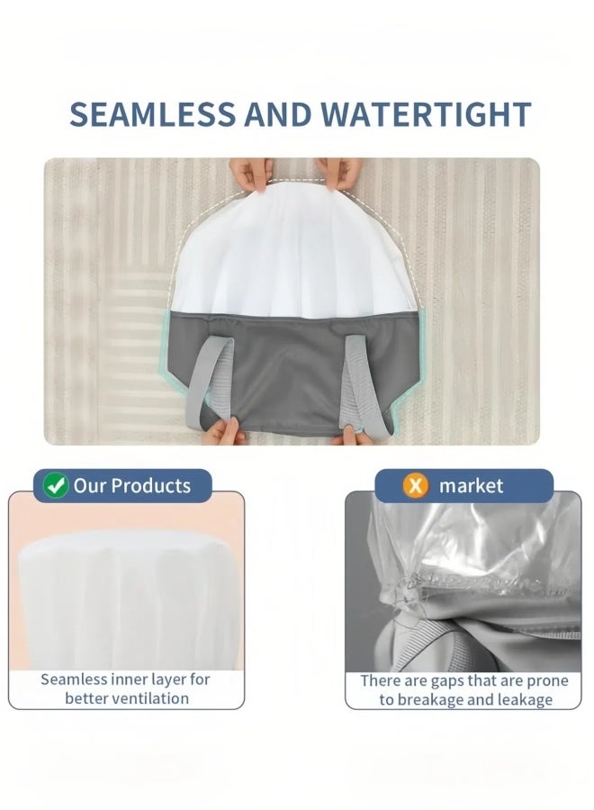 إسكدنيا حوض استحمام قابل للطي، حمام قدم متنقل بارتفاع يصل إلى الركبة، حوض استحمام منزلي محمول مزود بمقبض، دلو استحمام قدم متعدد الاستخدامات للسفر، مناسب للرحلات والتخييم وغسل اليدين والقدمين في المنزل. - Image 5